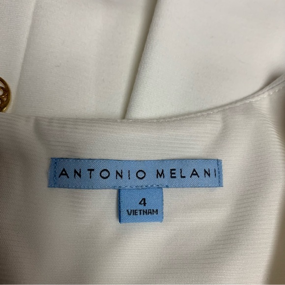 Antonio Melani White Dress Sz 4 - Picture 7 of 10